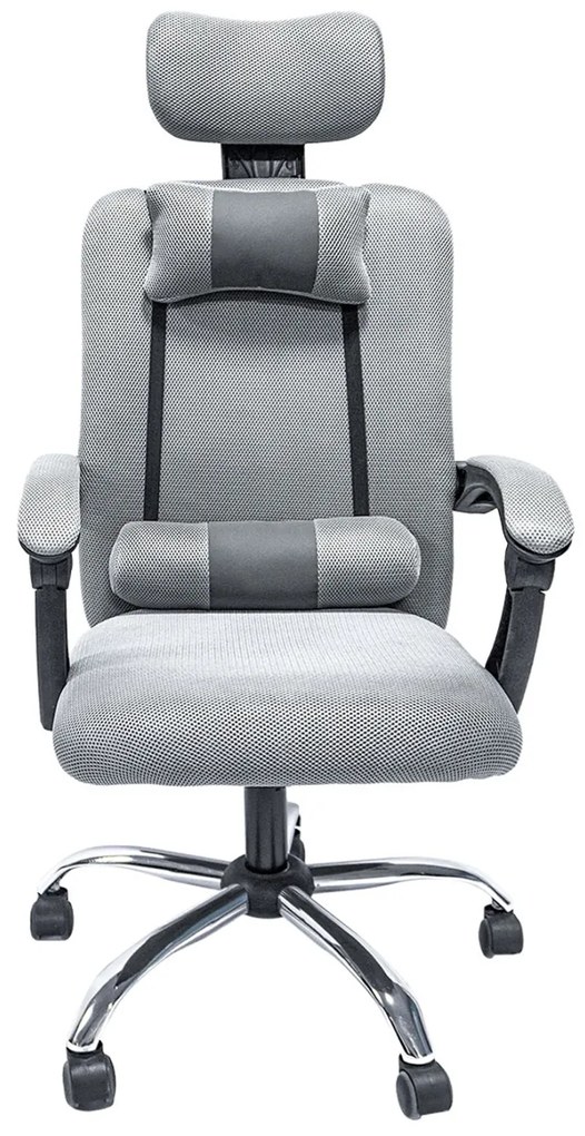 ΚΑΡΕΚΛΑ ΓΡΑΦΕΙΟΥ CRONER HM1196.02 ΓΚΡΙ MESH-ΜΕΤΑΛ.ΒΑΣΗ-NYLON ΣΚΕΛΕΤΟΣ 58x67x124Υεκ.