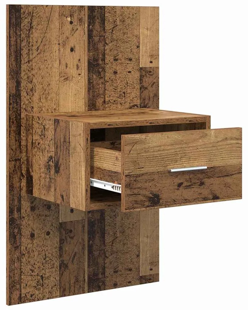 vidaXL Ντουλάπι κρεβατιού 2 pcs Παλαιό ξύλο 48.5 x 32.5 x 80 εκ