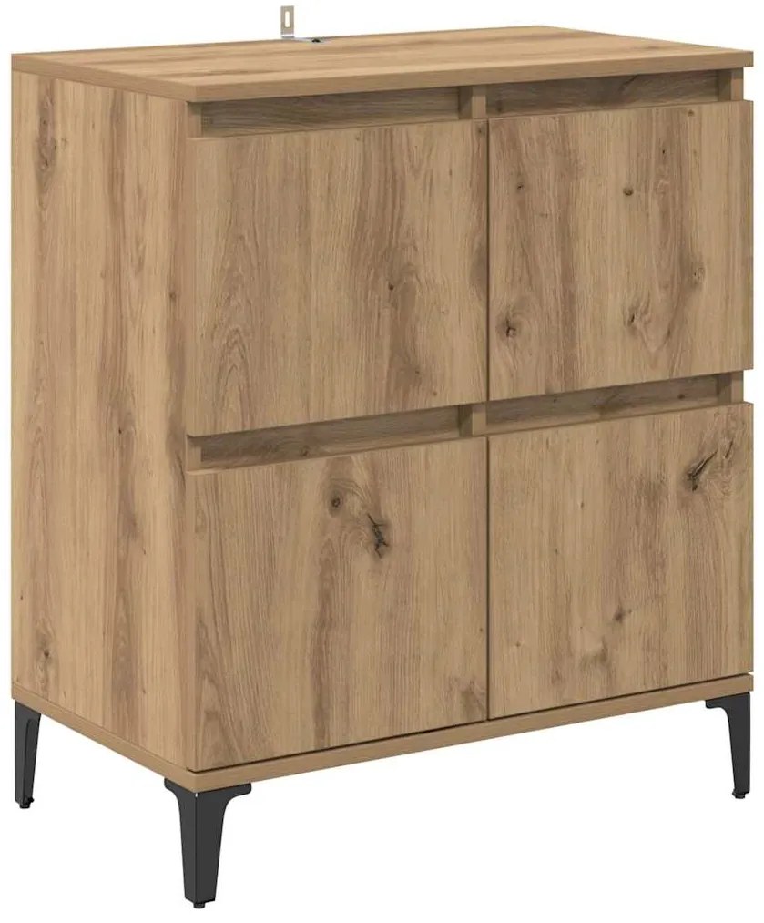 vidaXL Παραδοσιακά Πλευρικά Έπιπλα 2 pcs Artisan Oak 60 x 35 x 70 cm