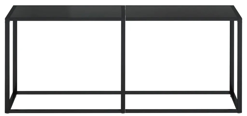 vidaXL Τραπέζι Κονσόλα Μαύρο 180 x 35 x 75,5 εκ. από Ψημένο Γυαλί