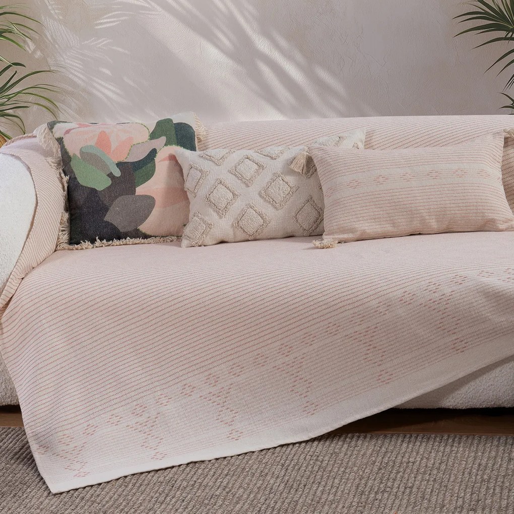 Ριχτάρι Τετραθέσιου Καναπέ (180x350) Nef-Nef Homeware Resan Peach