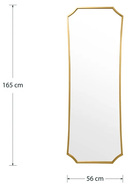 Καθρέπτης Torfu pakoworld χρυσό 56x2x165εκ - 233-000022