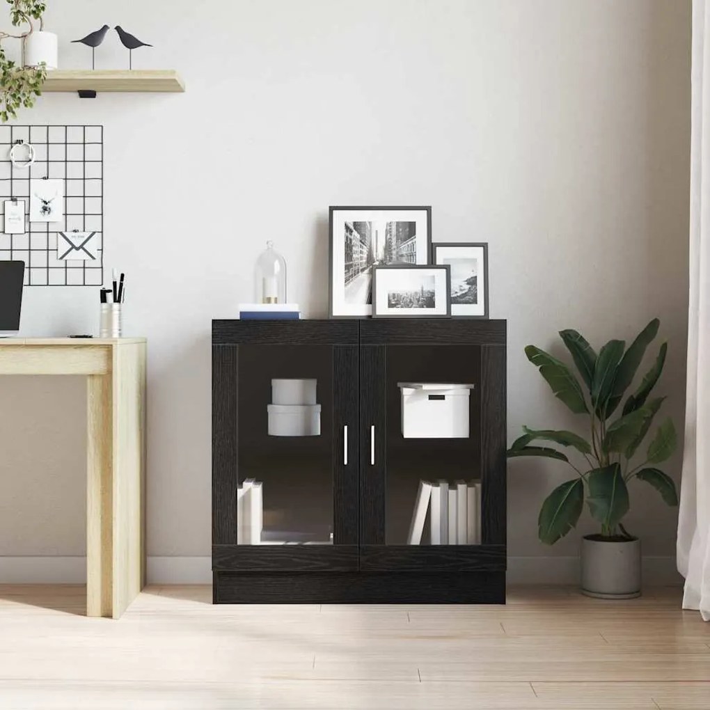 vidaXL Βιβλιοθήκη Μαύρη δρυς 82.5 x 30.5 x 80 cm Επεξεργασμένο ξύλο