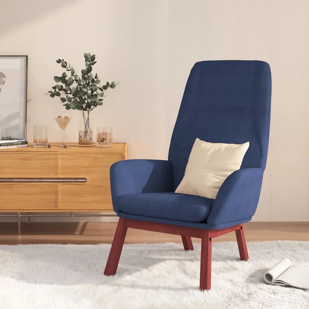 vidaXL Πολυθρόνα Relax Μπλε Υφασμάτινη