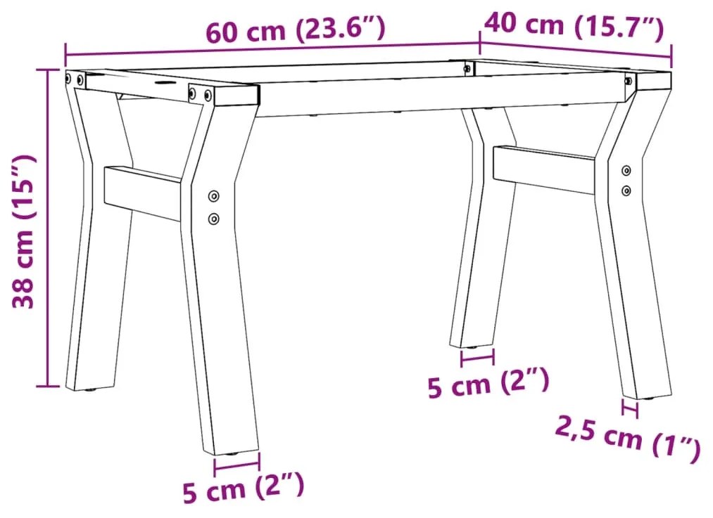 Πόδια Τραπεζιού Σαλονιού σε Σχήμα «Y» 60x40x38 εκ. Χυτοσίδηρος - Μαύρο