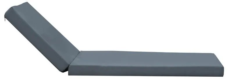 Μαξιλάρι ξαπλώστρας Sadie ύφασμα γκρι 65x185x15εκ 65x185x15 εκ.