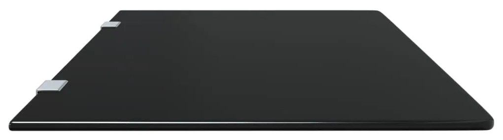 vidaXL Διαχωριστικό Ουρητηρίου Επιτοίχιο Μαύρο 90x40 εκ. Ψημένο Γυαλί