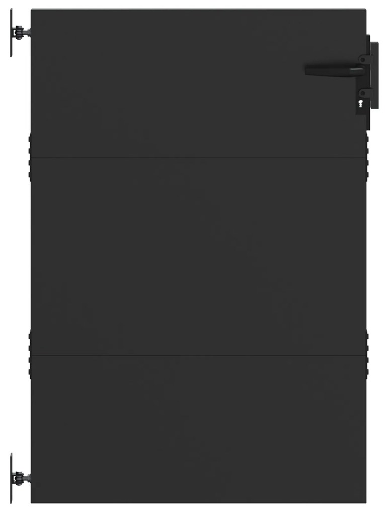 vidaXL Πύλη Κήπου Μαύρο 105 x 125 cm Ατσάλι με Επικάλυψη Πούδρας