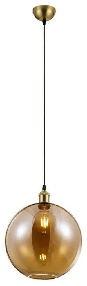 Φωτιστικό Οροφής Dino R30771004 1xE27 28W Φ30 150cm Οld Βrass RL Lighting Μέταλλο,Γυαλί