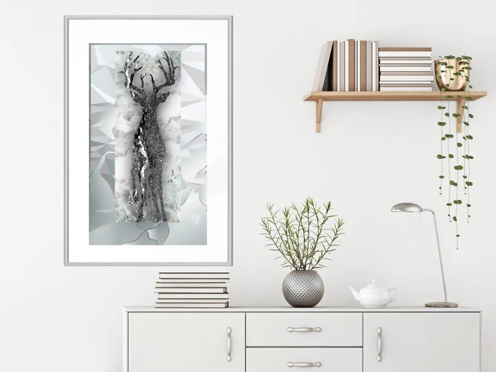 Αφίσα - Crystal Deer - 40x60 - Μαύρο - Χωρίς πασπαρτού