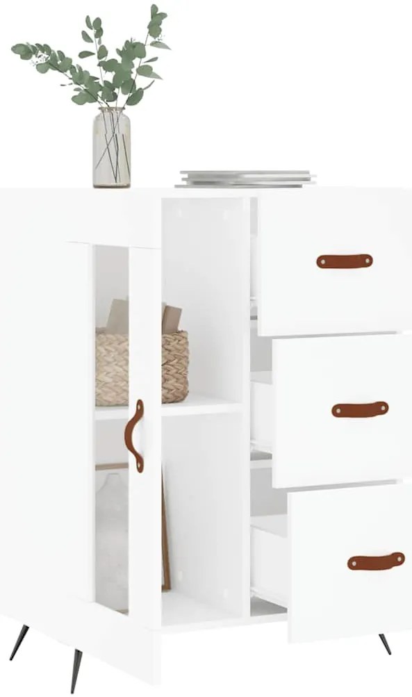 vidaXL Ντουλάπι Λευκό 69,5 x 34 x 90 εκ. από Επεξεργασμένο Ξύλο