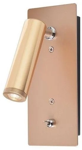 Σποτ Απλίκα Φωτιστικό Τοίχου LED 3W 4000K Χωνευτό INYOKA-151BMG-Χρυσό 151BMG