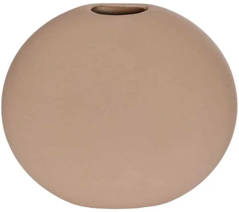 Βάζο Lanzarote 21290 15x15x14cm Brown GloboStar Κεραμικό