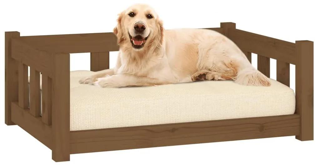 Κρεβάτι Σκύλου Μελί 75,5 x 55,5 x 28 εκ. από Μασίφ Ξύλο Πεύκου - Καφέ