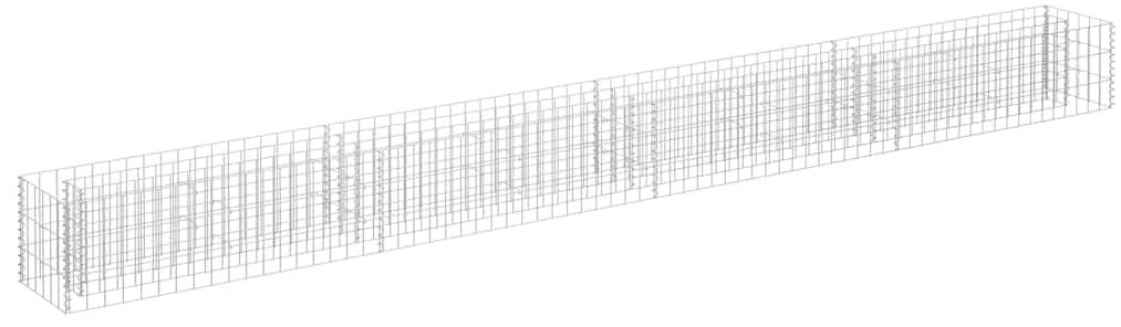 vidaXL Συρματοκιβώτιο-Γλάστρα Υπερυψωμένη 360x30x30 εκ. Γαλβ. Χάλυβας