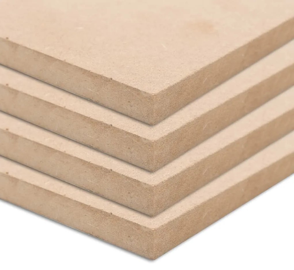 vidaXL Φύλλα MDF 4 τεμ. Τετράγωνα 60 x 60 εκ. 25 χιλ.