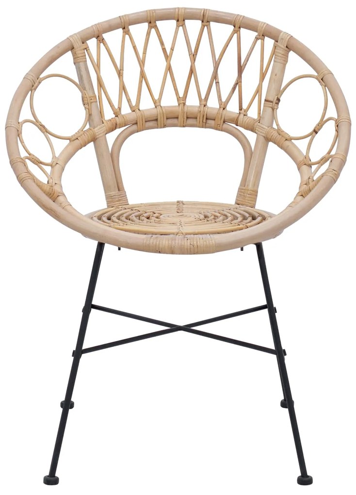 vidaXL Καρέκλα τραπεζαρίας 2 pcs Φυσικό 49 x 51 x 81 εκ