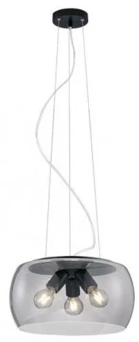 Κρεμαστό Φωτιστικό Οροφής Μαύρο Valente 300600342 Trio Lighting-300600342-Φιμέ/Smoke 300600342