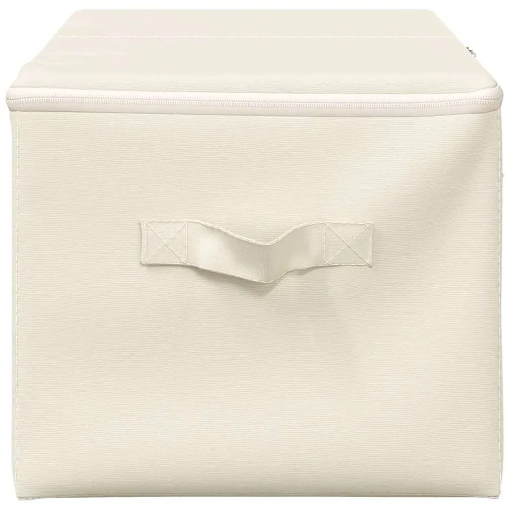 vidaXL Κουτιά Αποθήκευσης 2 τεμ. Κρεμ 43 x 34 x 23 εκ. Υφασμάτινα