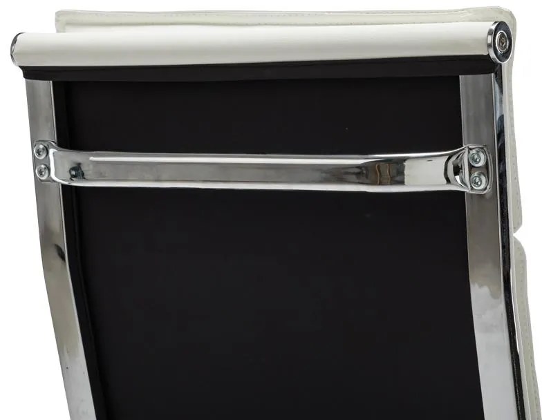 Καρέκλα γραφείου διευθυντη Mavel PU λευκό 55x62x100-110εκ 55x62x110 εκ.