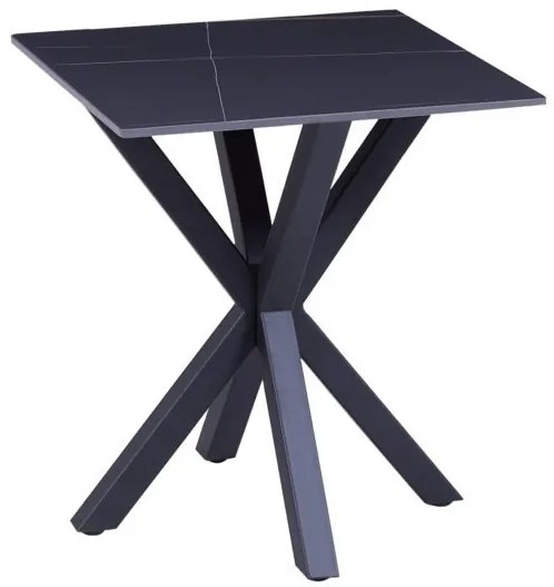 ΒΟΗΘΗΤΙΚΟ ΤΡΑΠΕΖΑΚΙ ΣΑΛΟΝΙΟΥ HM9471.04 BLACK MARBLE TOP-ΜΑΥΡΗ ΜΕΤΑΛ.ΒΑΣΗ 50x50x55Υεκ.
