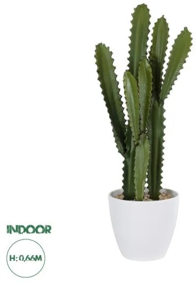 Artificial Garden CEREUS JAMACARU CACTUS 20099 Τεχνητό Διακοσμητικό Φυτό Κάκτος Κηρίος Υ66cm Globostar 20099