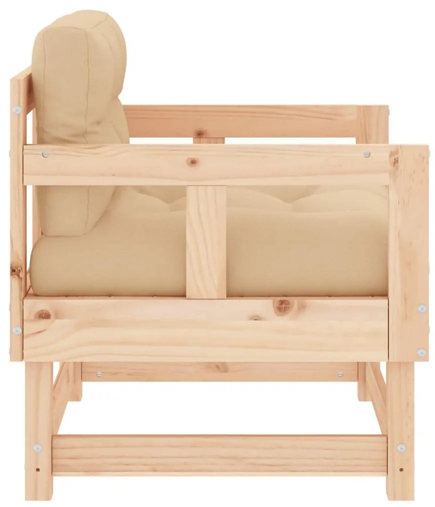 vidaXL Καρέκλες Κήπου με Μαξιλάρια 2 τεμ. από Μασίφ Ξύλο Πεύκου