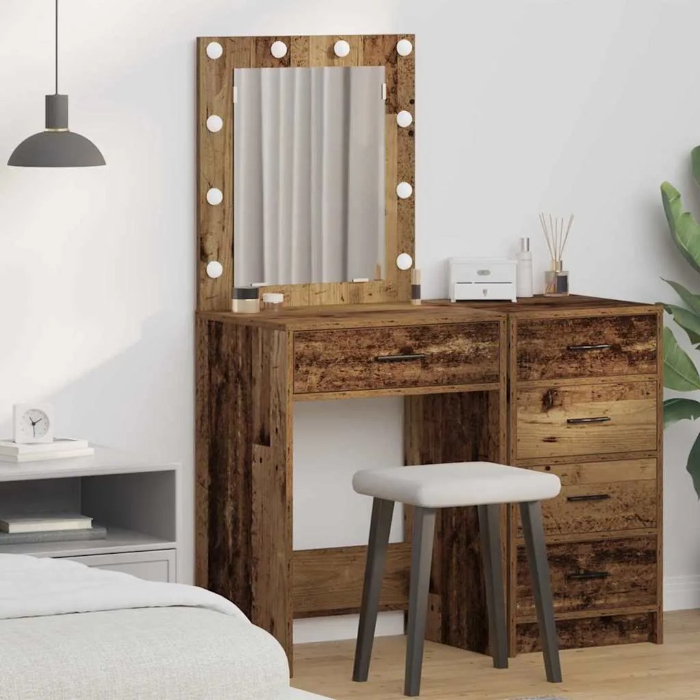 vidaXL Κομοδίνο Παλιό Ξύλο 50 x 41 x 135 εκ Επεξεργασμένο ξύλο