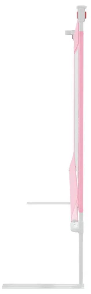 Μπάρα Κρεβατιού Προστατευτική Ροζ 160 x 25 εκ. Υφασμάτινη - Ροζ