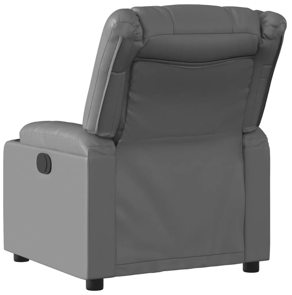 vidaXL Πολυθρόνα Ανακλινόμενη Γκρι από Συνθετικό Δέρμα
