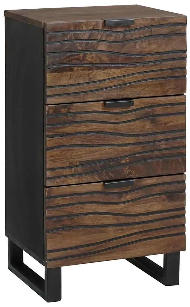 vidaXL Συρτάρι με συρτάρι Καφέ 40 x 33 x 75 εκ. Μασίφ ξύλο μάνγκο