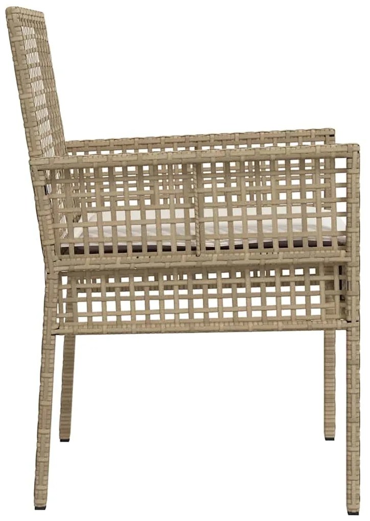 vidaXL Καρέκλα Κήπου 2 pcs Μπεζ 55 x 53 x 85 εκ συνθετικό ρατάν