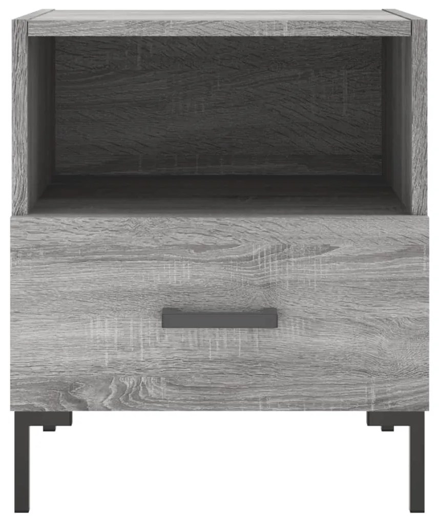 vidaXL Κομοδίνα 2 τεμ. Γκρι Sonoma 40 x 35 x 47,5 εκ. Επεξεργ. Ξύλο