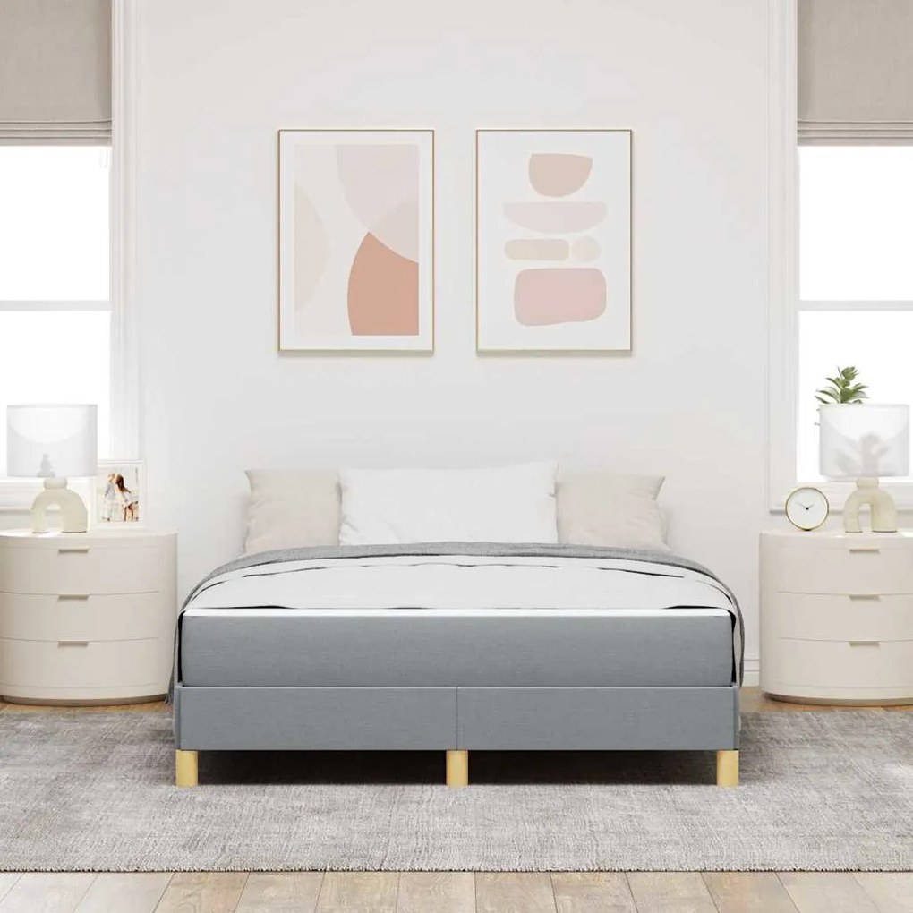 vidaXL Κρεβάτι με ελατήρια Ταμπά, Καφέ 140 x 190 cm