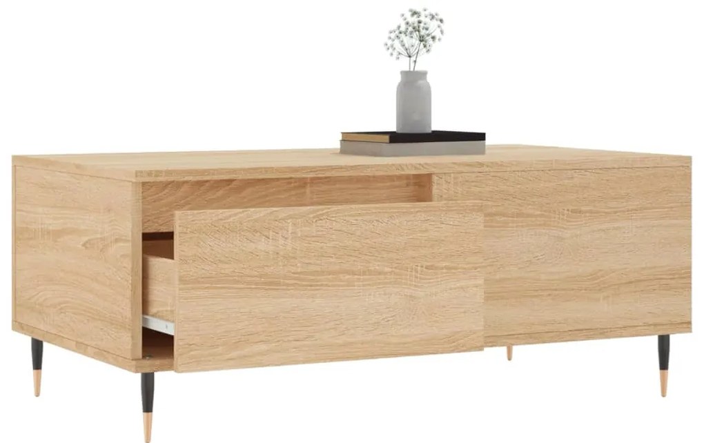 vidaXL Τραπεζάκι Σαλονιού Sonoma Δρυς 90x50x36,5 εκ. Επεξεργασμ. Ξύλο