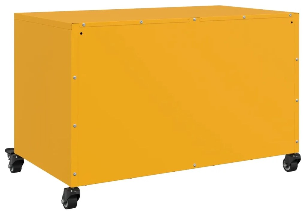 Έπιπλο Τηλεόρασης Μουσταρδί Κίτρινο 68x39x43,5 εκ. από Ατσάλι - Κίτρινο
