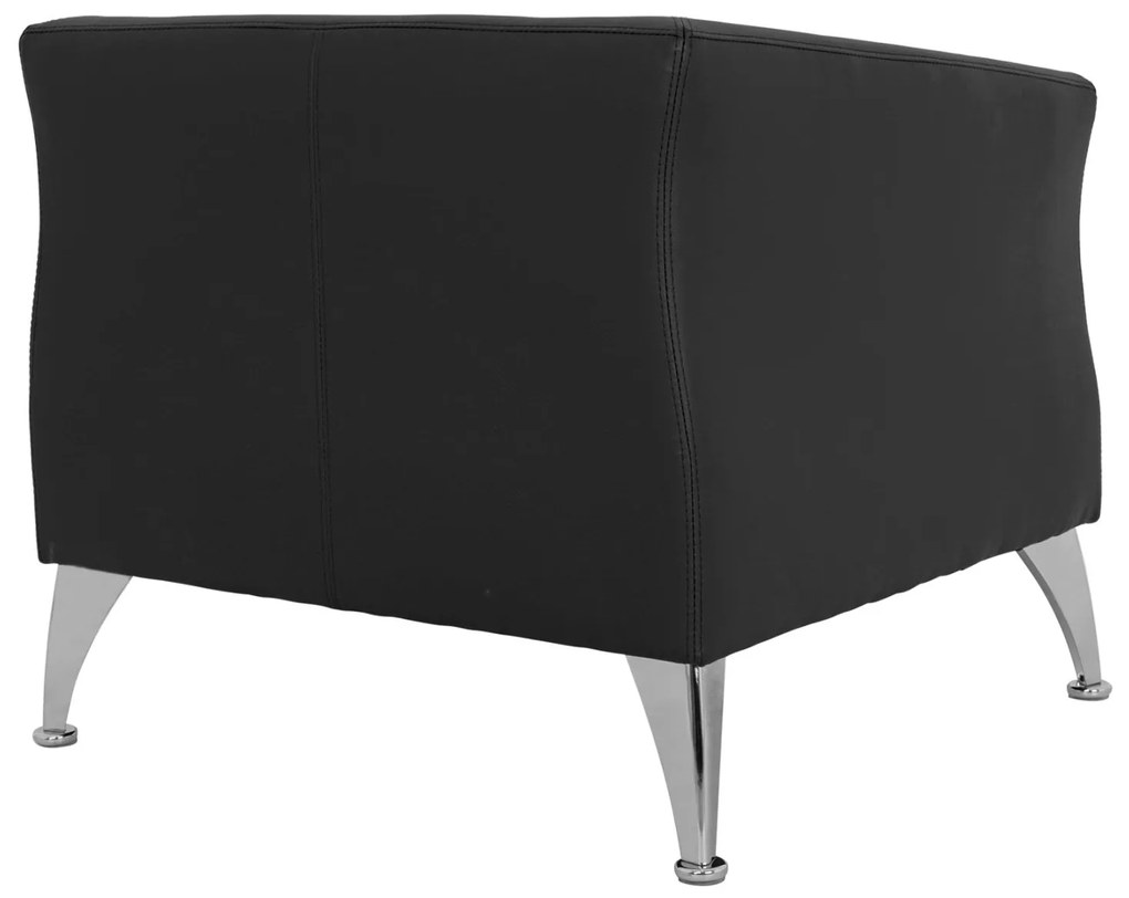 Πολυθρόνα KIANA C3122.11 με PU Μαύρο 80x75x71 εκ. 80x75x71 εκ.