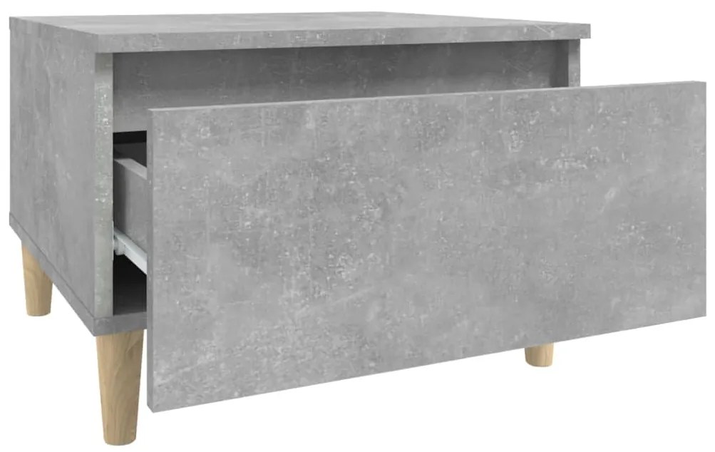 vidaXL Τραπέζι Βοηθητικό Γκρι Σκυροδ. 50x46x35 εκ. Επεξεργασμένο Ξύλο