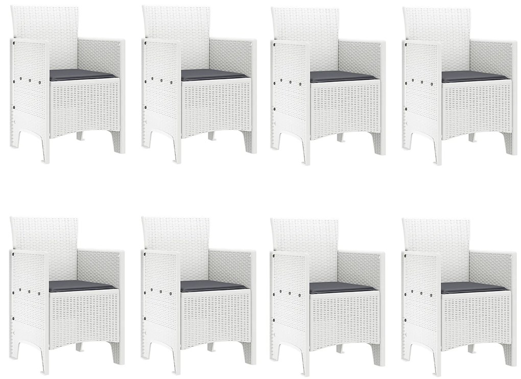 vidaXL Σετ Τραπεζαρίας Κήπου 9 pcs Ανοιχτό γκρι 250 x 100 x 73 εκ