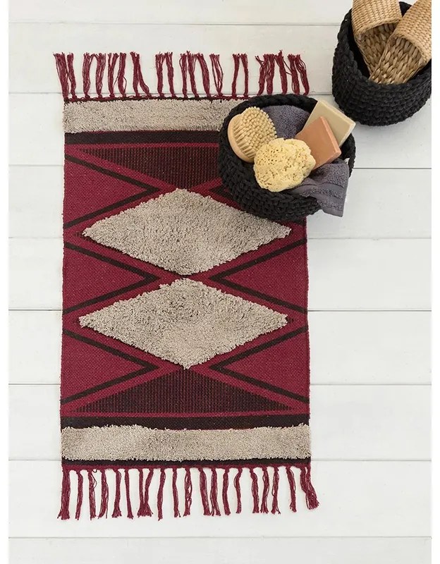 Πατάκι Μπάνιου 50x80 Zahara - Dark Red 5206482089051