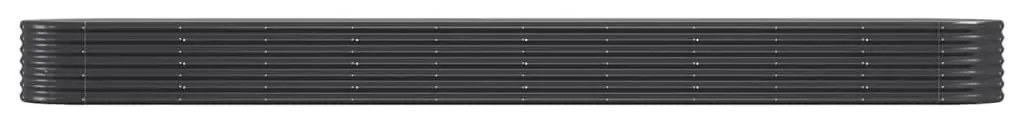 vidaXL Ζαρντινιέρα Ανθρακί 440x80x36 εκ Γαλβανισμένος χάλυβας
