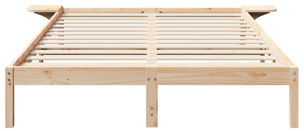 vidaXL Πλαίσιο κρεβατιού με κομοδίνα Καστανό 140 x 200 εκ Καστανό