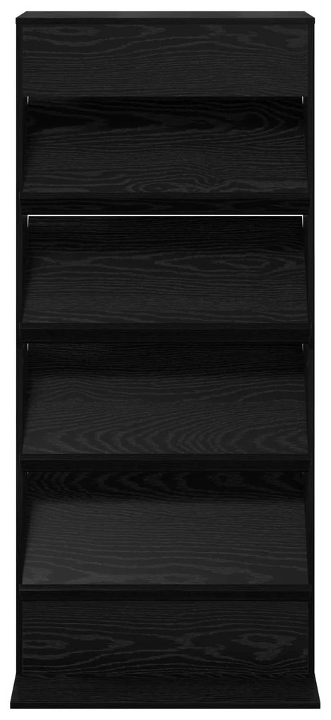 vidaXL Ράφι Περιοδικών Μαύρη Οξυά 70 x 41 x 156 εκ. Επεξεργασμένο ξύλο