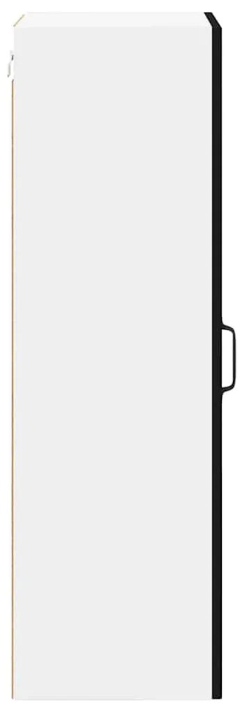 vidaXL Κρεμαστό ντουλάπι κουζίνας με ράφι Μαύρο 40 x 31 x 100 εκ.