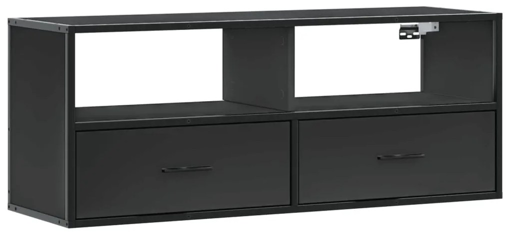 vidaXL Έπιπλο Τηλεόρασης Μαύρο 100x31x39,5 εκ. Επεξεργ. Ξύλο / Μέταλλο