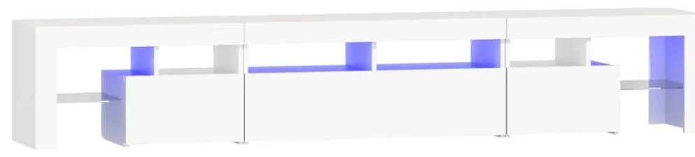 vidaXL Έπιπλο Τηλεόρασης με LED Λευκό 230x36,5x40 εκ.