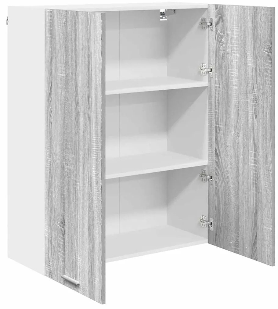 vidaXL Κρεμαστό ντουλάπι με αποθήκευση Γκρίζο Σονομα 80 x 31 x 100 εκ.