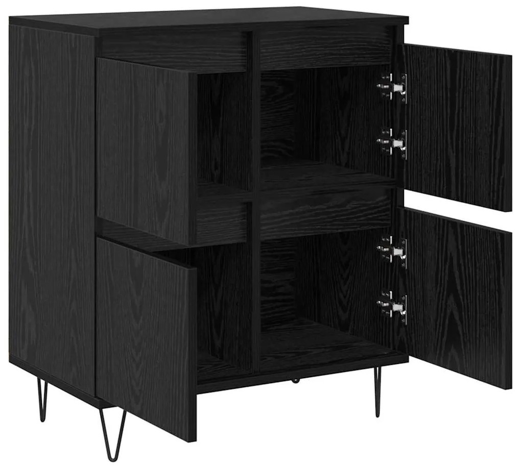 vidaXL Πλαϊνό γραφείο Μαύρο 60 x 35 x 70 cm Επεξεργασμένο ξύλο