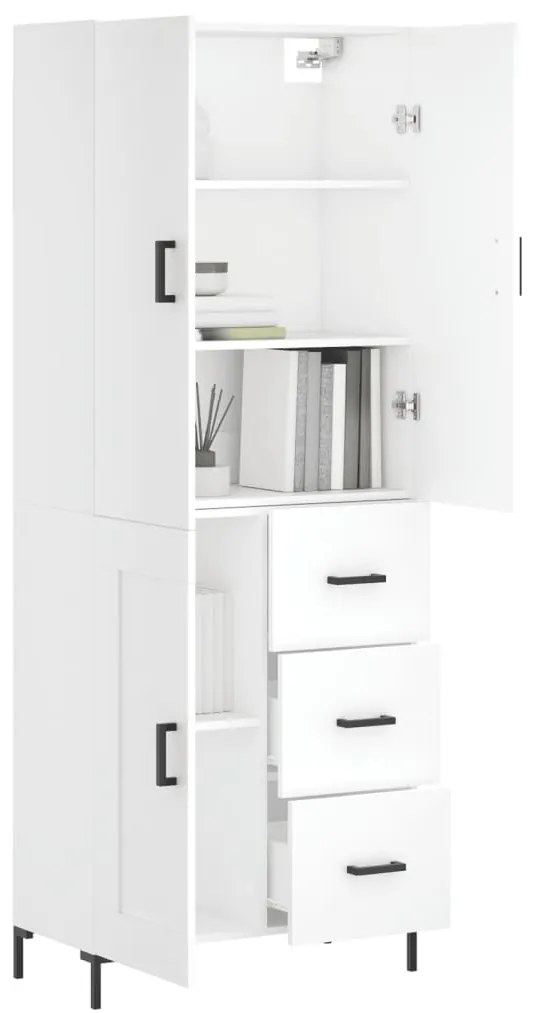 vidaXL Ντουλάπι Λευκό 69,5x34x180 εκ. από Επεξεργασμένο Ξύλο