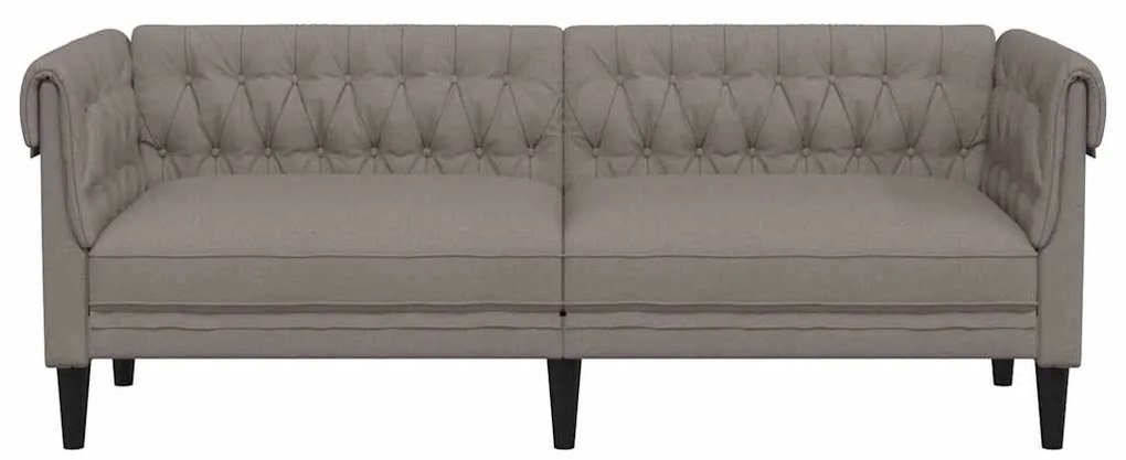 vidaXL Καναπές Τριθέσιος Chesterfield Taupe Υφασμάτινος